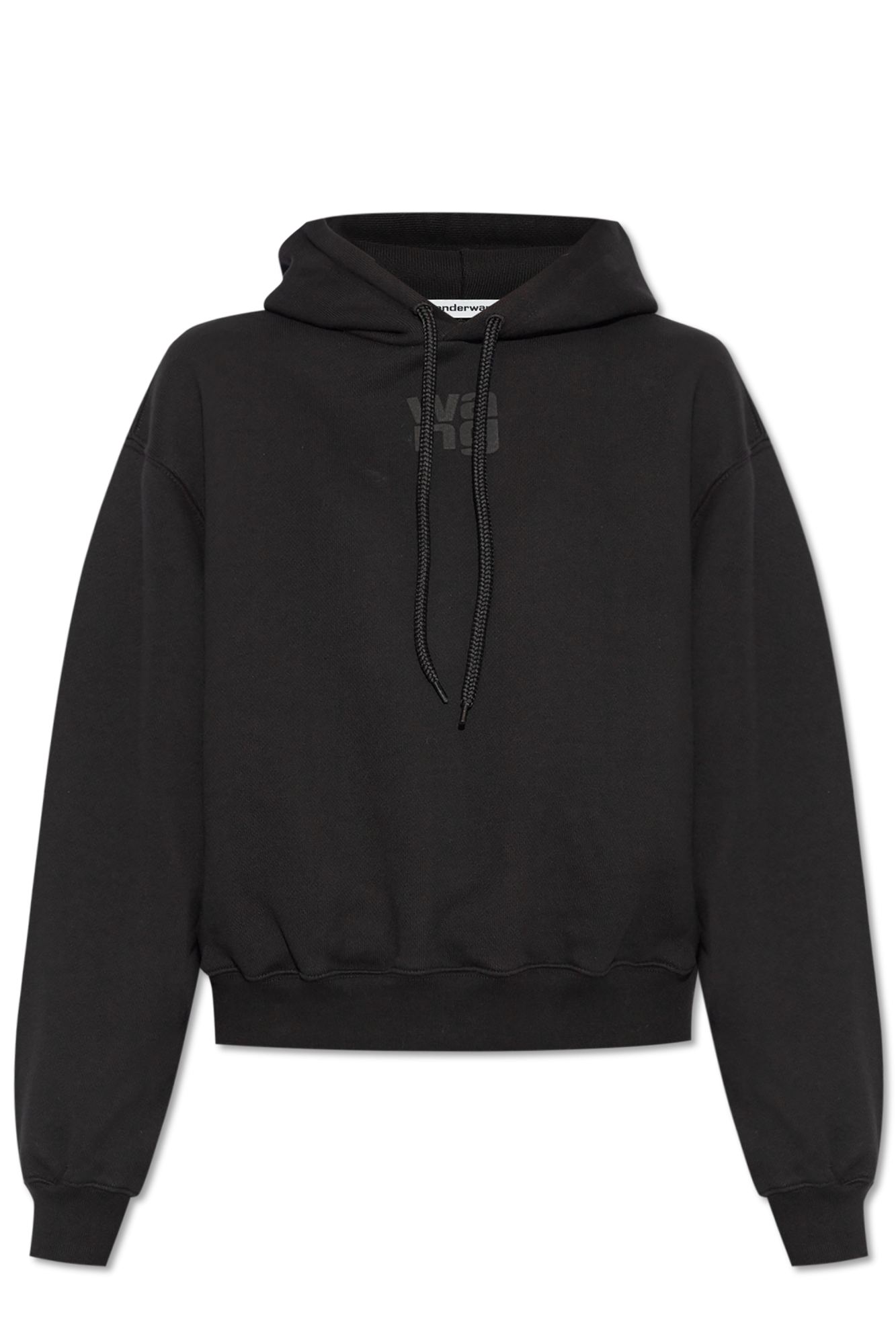 T by ALEXANDER WANG◆パーカー/XS/ポリエステル/BLK/無地 Black Hoodie T by Alexander Wang - Vitkac AS